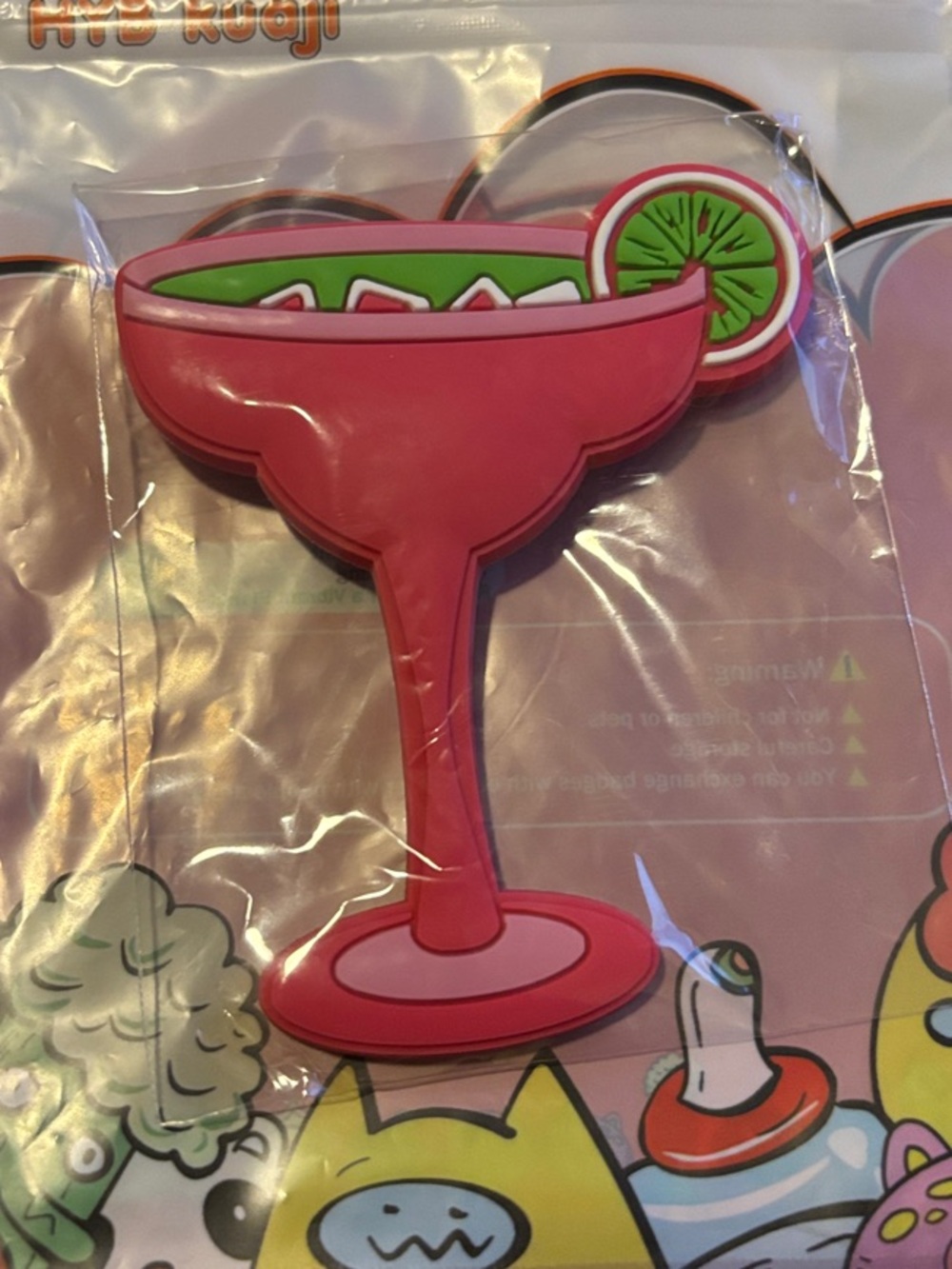 Pink Margarita tote bag charm jumbo